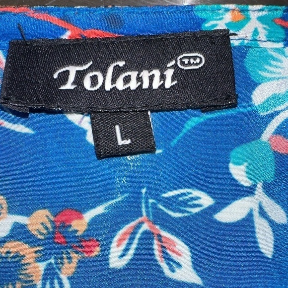 Tolani Briyana Silk Kimono Poncho Style Pullover Top Size Large - Picture 4 of 5